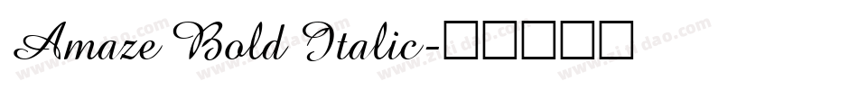 Amaze Bold Italic字体转换
